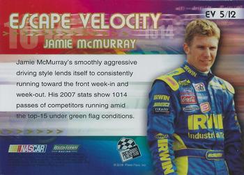 2008 Press Pass Eclipse - Escape Velocity #EV 5 Jamie McMurray Back