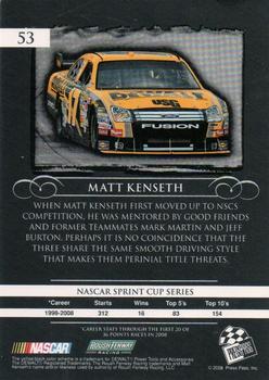 2008 Press Pass Legends - Bronze #53 Matt Kenseth Back