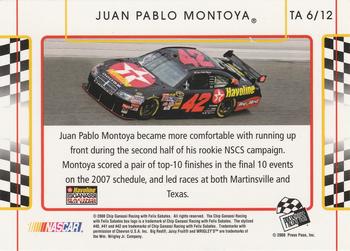 2008 Press Pass Premium - Target #TA 6 Juan Pablo Montoya Back