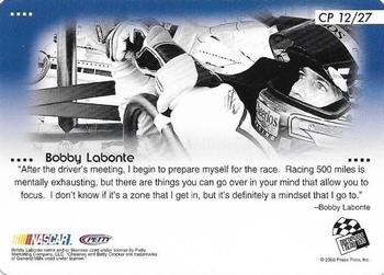 2008 Press Pass Speedway - Cockpit #CP 12 Bobby Labonte Back