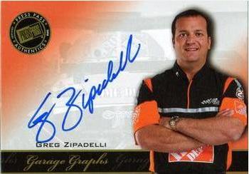 2008 Press Pass Speedway - Garage Graphs #GG-GZ Greg Zipadelli Front
