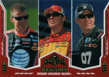 2008 Press Pass Stealth #69 Jeff Burton / Kevin Harvick / Clint Bowyer Front