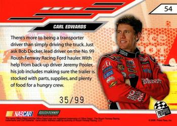 2008 Press Pass Stealth - Exclusives Gold #54 Carl Edwards' Rig Back