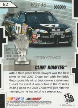 2008 Press Pass Stealth - Exclusives Gold #82 Clint Bowyer Back
