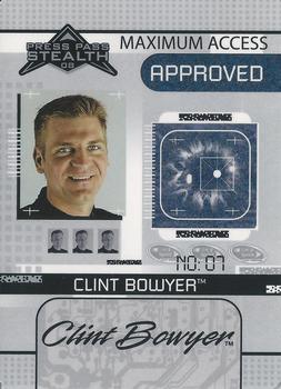 2008 Press Pass Stealth - Maximum Access #MA 4 Clint Bowyer Front