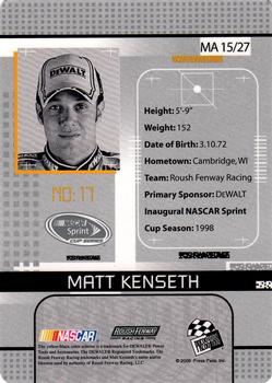 2008 Press Pass Stealth - Maximum Access #MA 15 Matt Kenseth Back