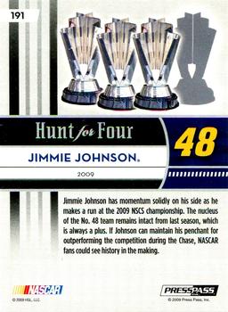 2009 Press Pass - Blue #191 Jimmie Johnson Back