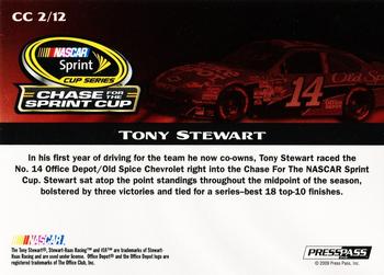 2009 Press Pass - Chase for the Sprint Cup #CC 2 Tony Stewart Back