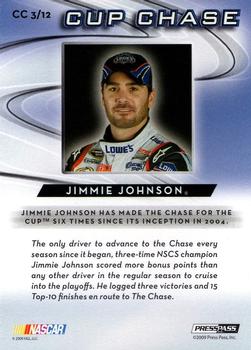 2009 Press Pass - Cup Chase Prizes #CC 3 Jimmie Johnson Back