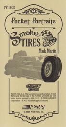 2009 Press Pass - Pocket Portraits Smoke Tires #PP 16 Mark Martin Back