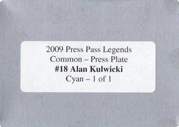 2009 Press Pass Legends - Printing Plates Cyan #18 Alan Kulwicki Back
