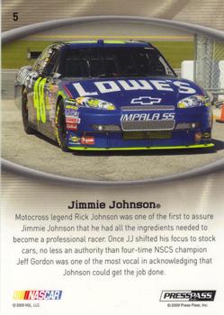 2009 Press Pass Showcase - 3rd Gear #5 Jimmie Johnson Back