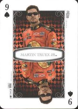 2009 Wheels Main Event - Playing Cards Blue #9♠ Martin Truex Jr. Front