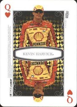 2009 Wheels Main Event - Playing Cards Blue #Q♥ Kevin Harvick Front