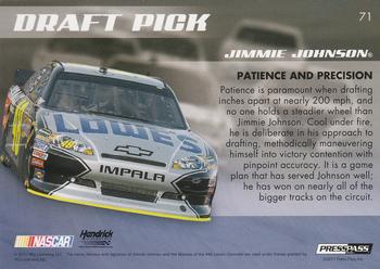 2011 Press Pass Premium #71 Jimmie Johnson's Car Back