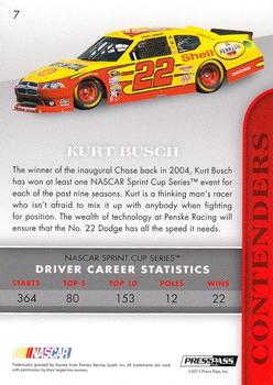 2011 Press Pass Premium #7 Kurt Busch Back
