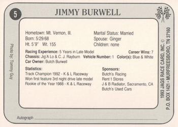 1993 Jags #5 Jimmy Burwell Back