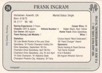 1993 Jags #24 Frank Ingram Back