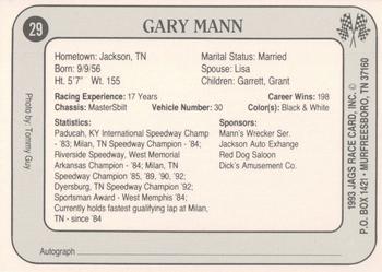 1993 Jags #29 Gary Mann Back