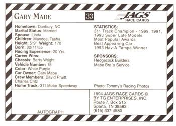 1994 Jags #33 Gary Mabe Back