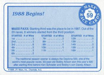 1988 Maxx #59 1988 Begins Back
