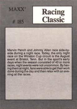 1989 Maxx #185 Marvin Panch / Johnny Allen cars Back