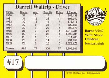 1990 Maxx #17 Darrell Waltrip Back