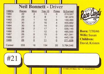1990 Maxx #21 Neil Bonnett Back