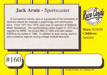 1990 Maxx #160 Jack Arute Back