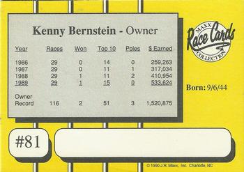 1990 Maxx #81 Kenny Bernstein Back