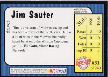 1991 Maxx #31 Jim Sauter Back