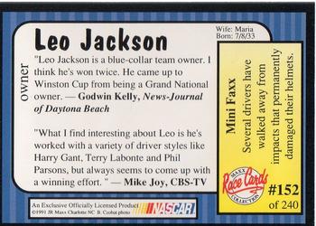1991 Maxx #152 Leo Jackson Back