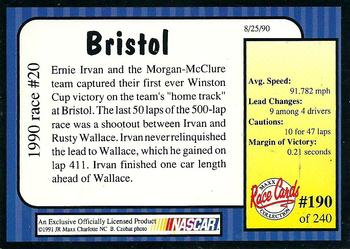 1991 Maxx #190 1990 Race #20 - Bristol Back
