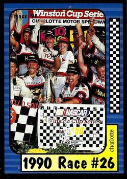 1991 Maxx #196 1990 Race #26-Charlotte Front