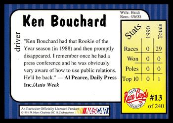 1991 Maxx Update #13 Ken Bouchard Back