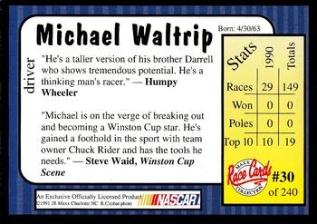 1991 Maxx Update #30 Michael Waltrip Back