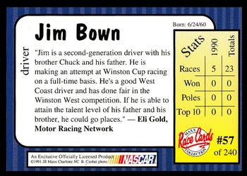 1991 Maxx Update #57 Jim Bown Back