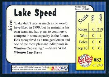 1991 Maxx Update #83 Lake Speed Back
