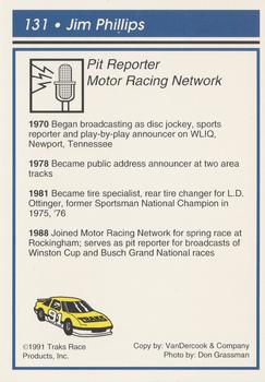 1991 Traks #131 Jim Phillips Back