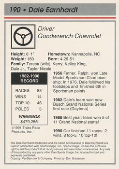 1991 Traks #190 Dale Earnhardt Back