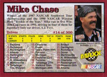 1992 Maxx (Red) #14 Mike Chase Back