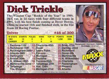 1992 Maxx (Red) #46 Dick Trickle Back