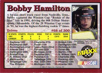 1992 Maxx (Red) #68 Bobby Hamilton Back