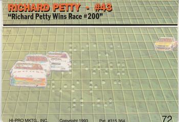 1993 Action Packed #72 Richard Petty Back