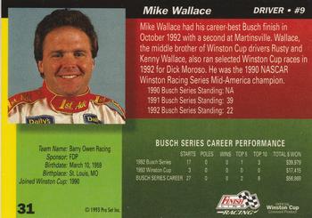 1993 Finish Line #31 Mike Wallace Back