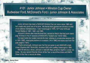 1993 Traks #101 Junior Johnson Back