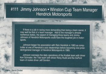 1993 Traks #111 Jimmy Johnson Back