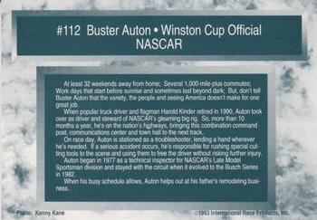 1993 Traks #112 Buster Auton Back