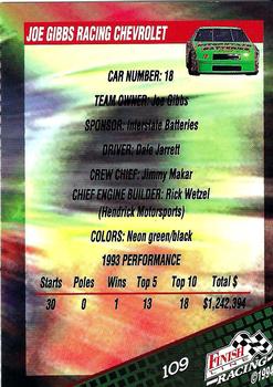 1994 Finish Line #109 Dale Jarrett's Car Back