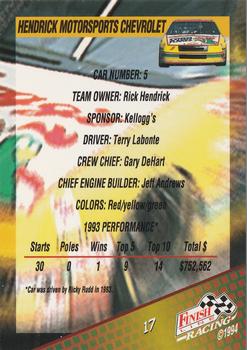 1994 Finish Line #17 Terry Labonte's Car Back